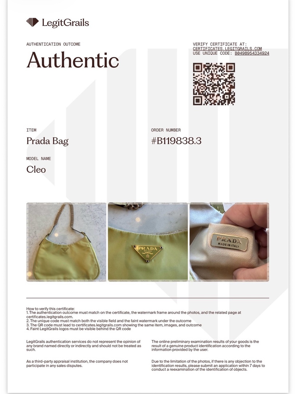 Prada Cleo Shoulder Bag W/ COA - Picture 2 of 10